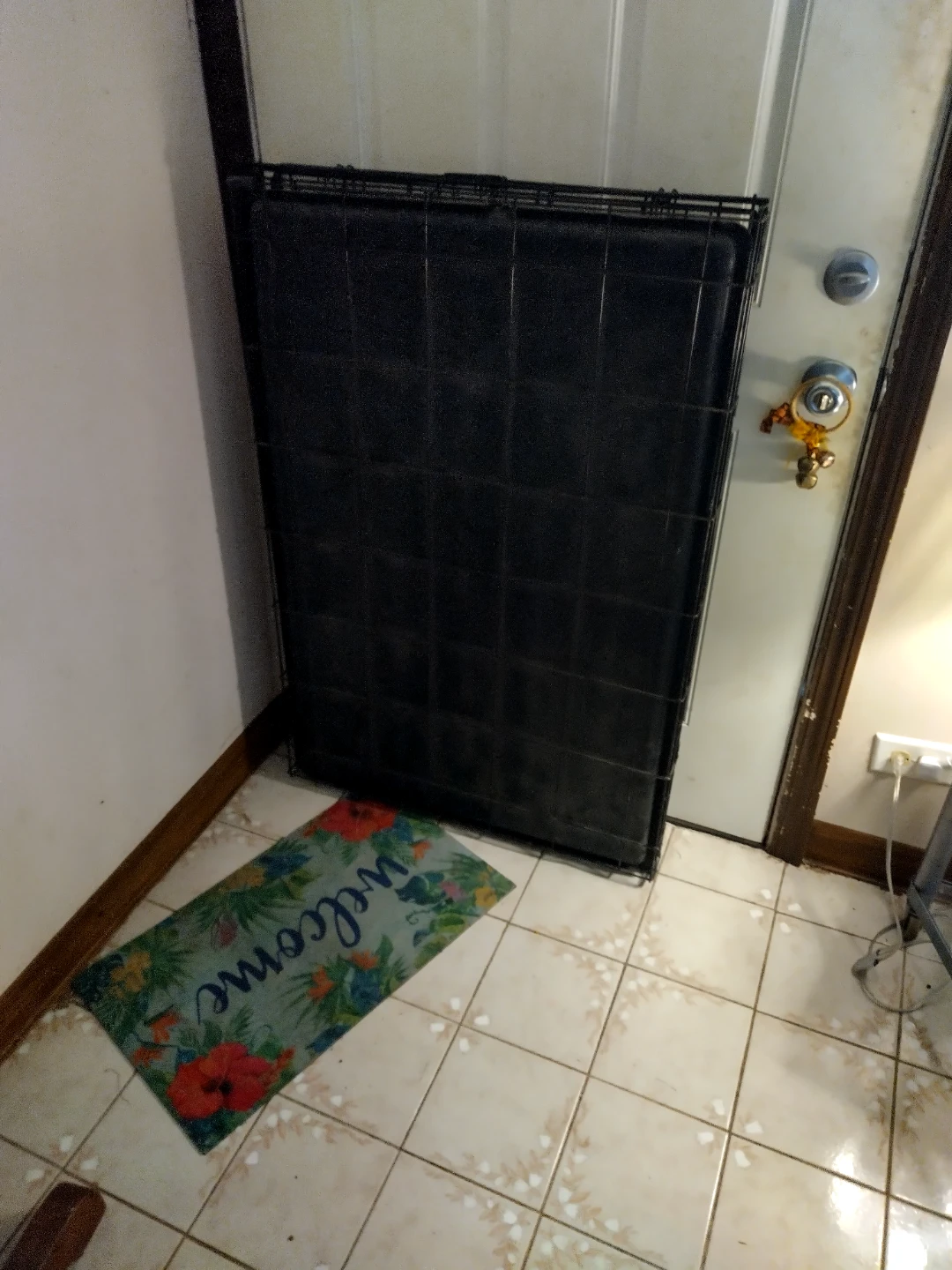Black Metal Folding Dog Crate Cage Kennel Used With Drip Trey
