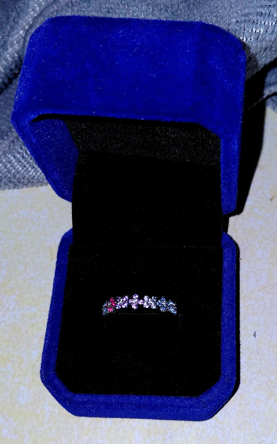 Stackable Gemstone Flower Ring