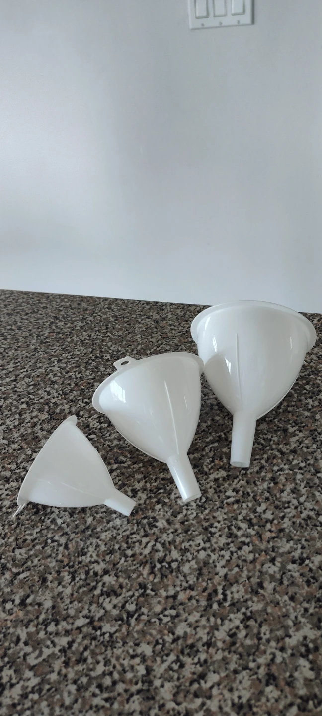 White Plastic Funnel Set