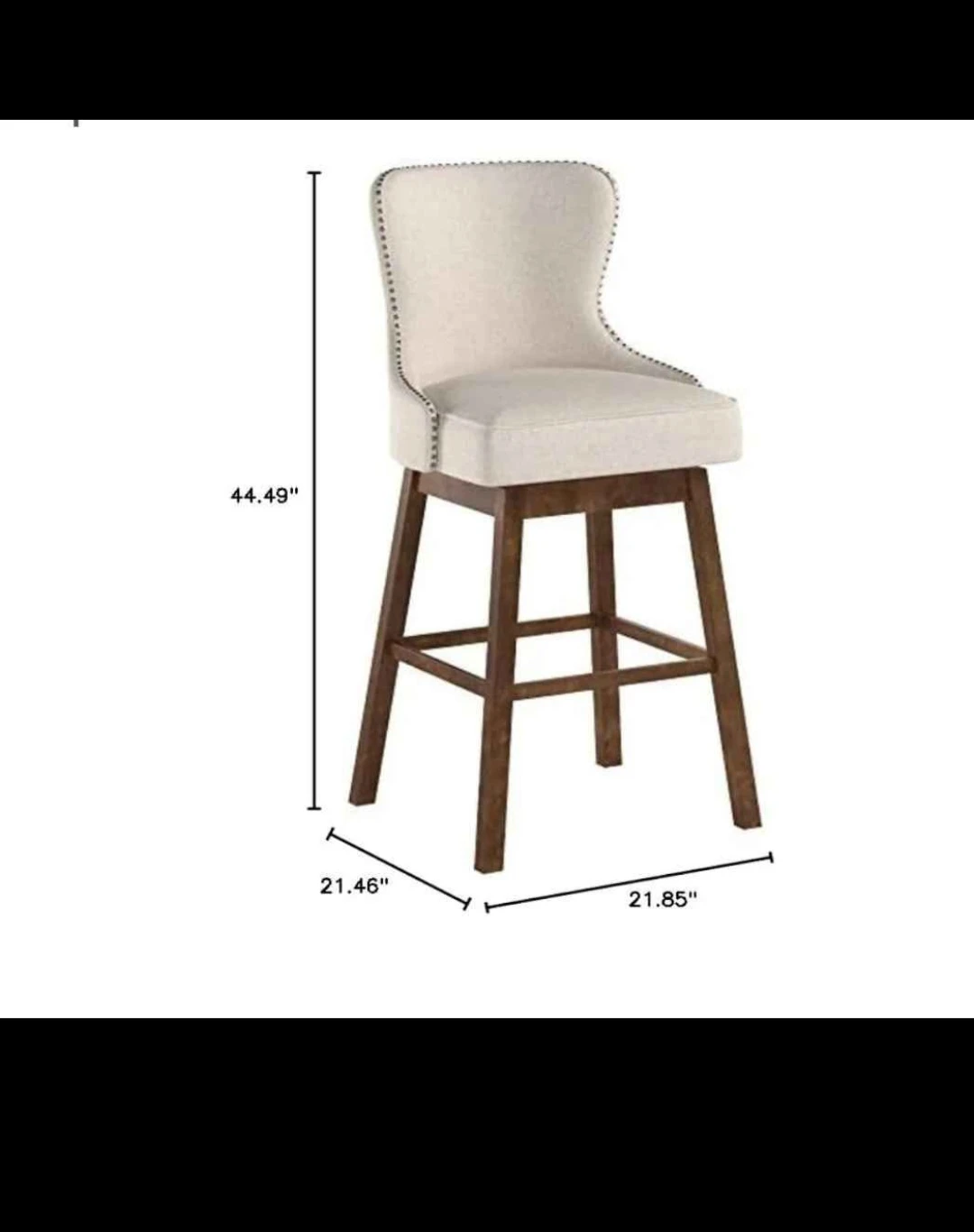 Baxton Studio Gradisca Barstool - Light Beige - photo 5