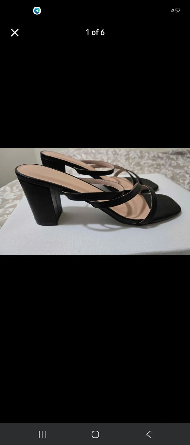 Black Block Heel Sandals