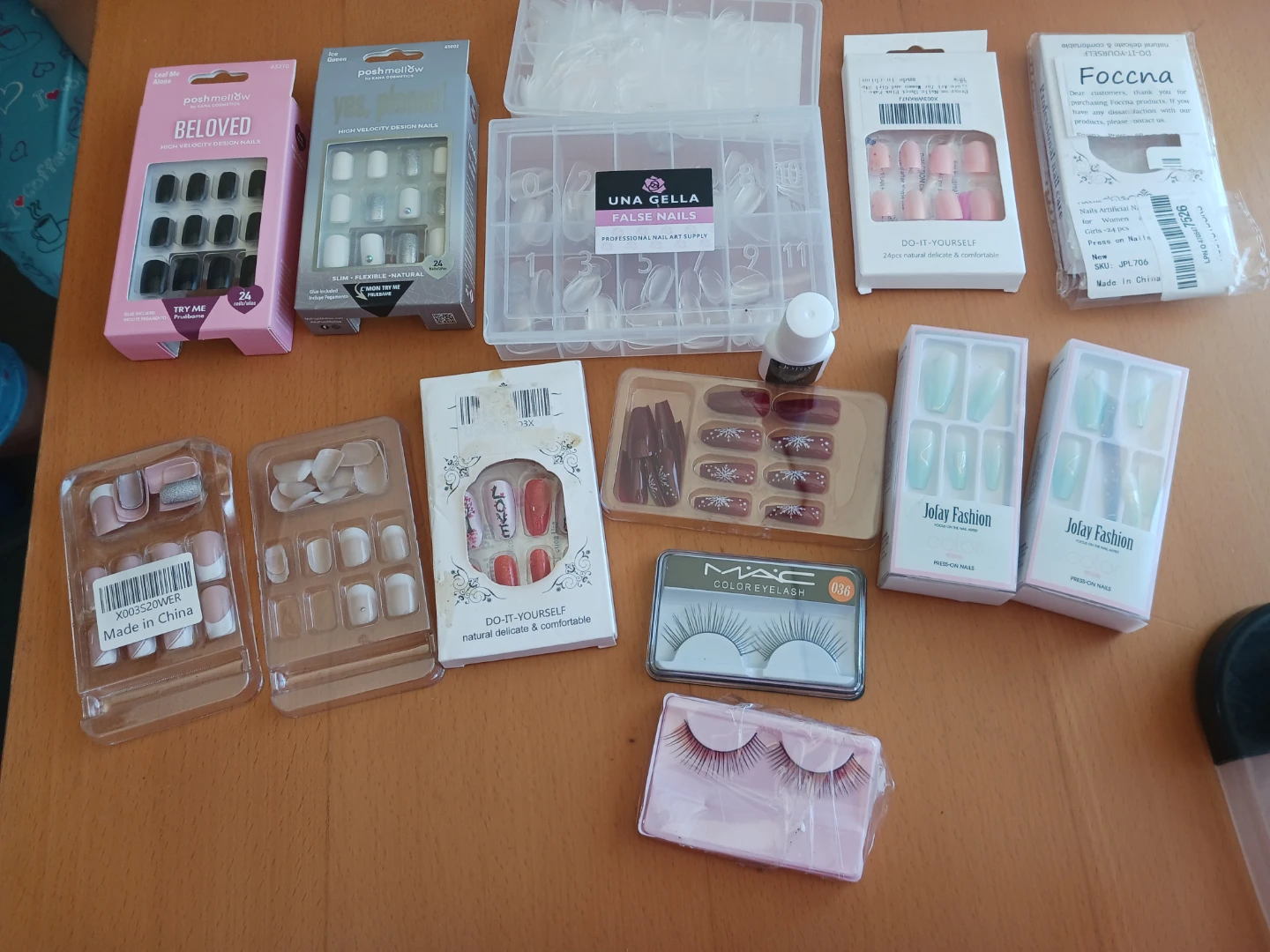 Assorted False Nails and Eyelashes Lot
