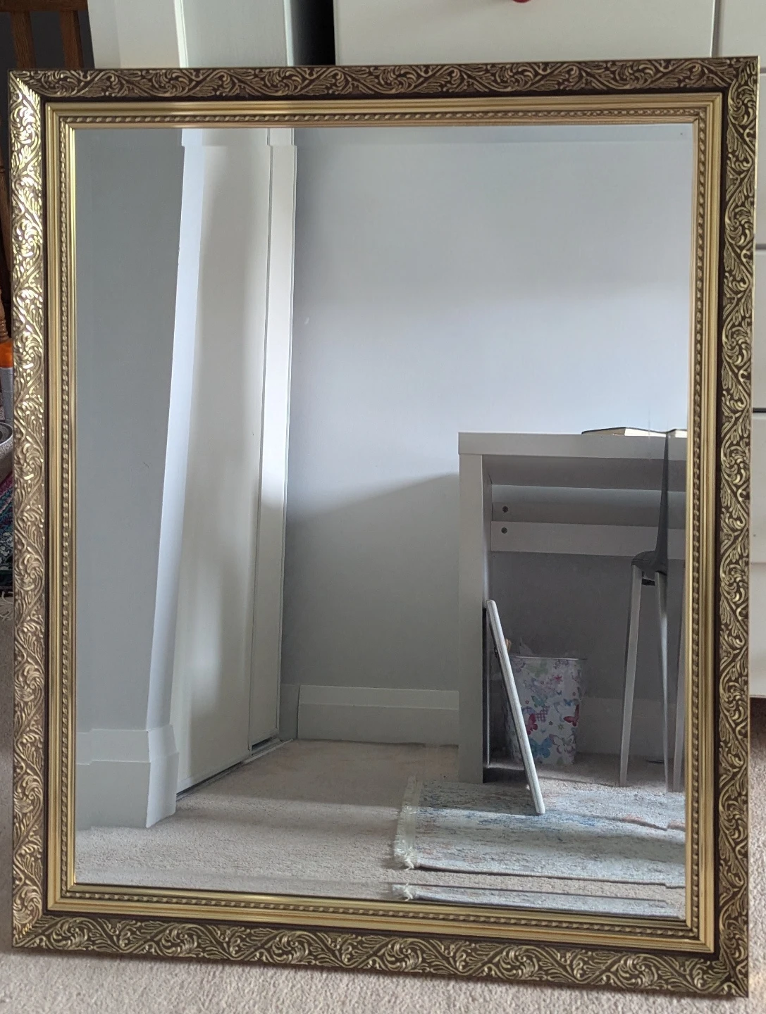 Ornate Gold Framed Wall Mirror