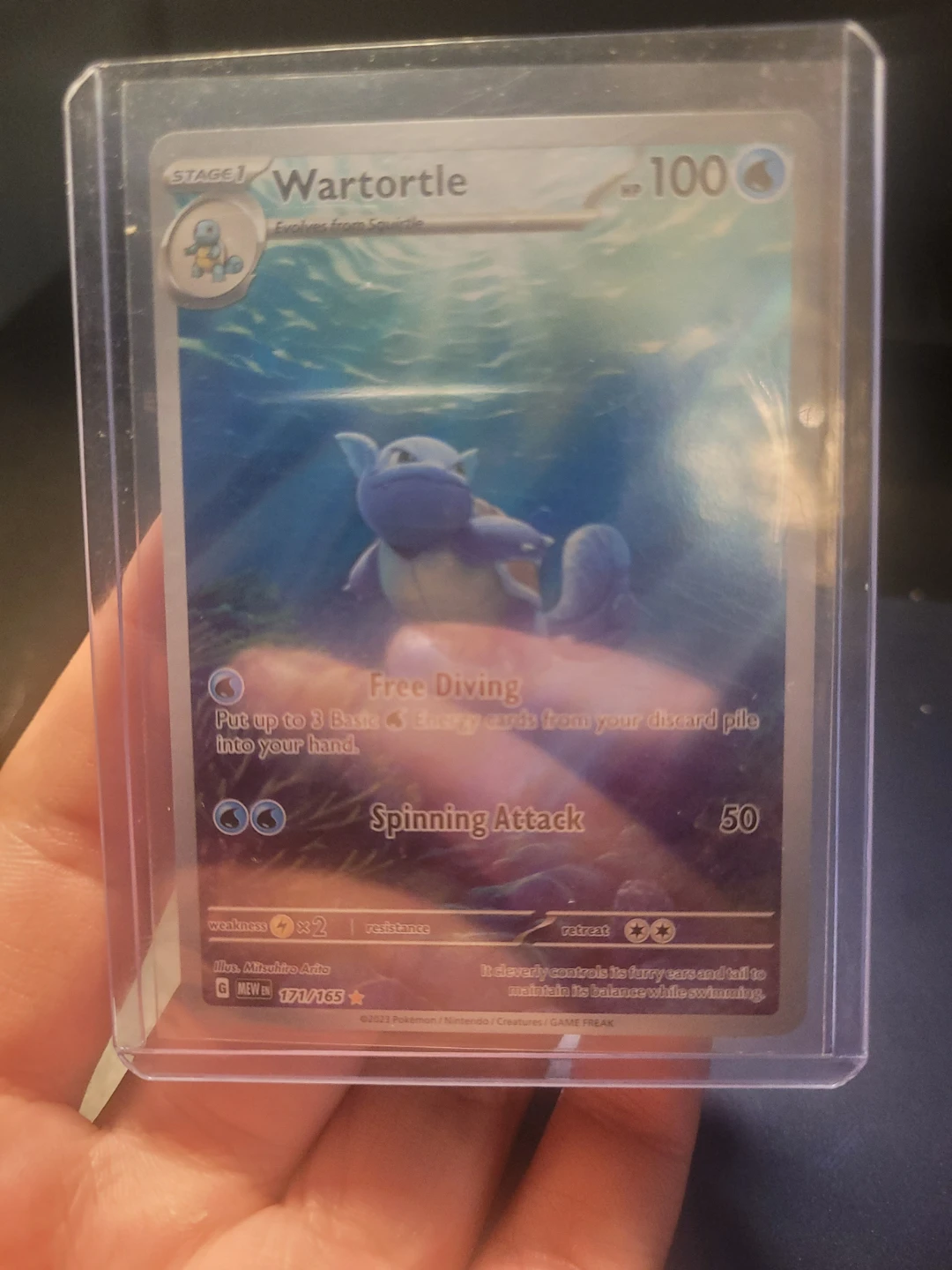 Pokemon Wartortle Trading Card 171/165