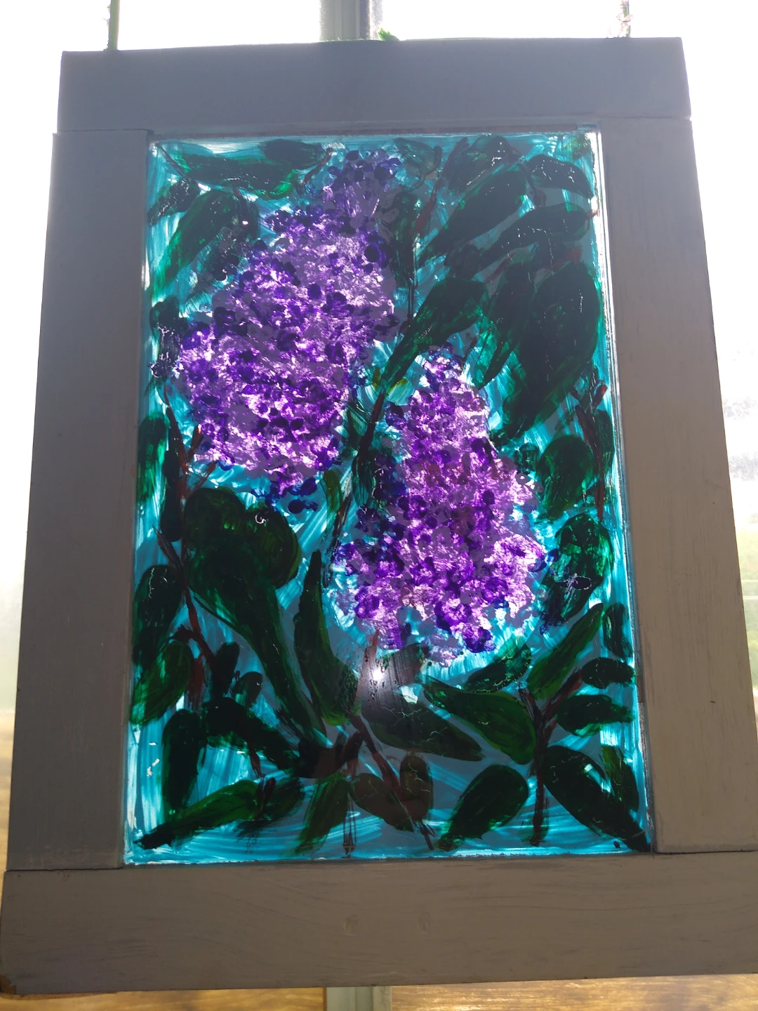 Pair of beautiful lilac One of a kind paintings - photo 3