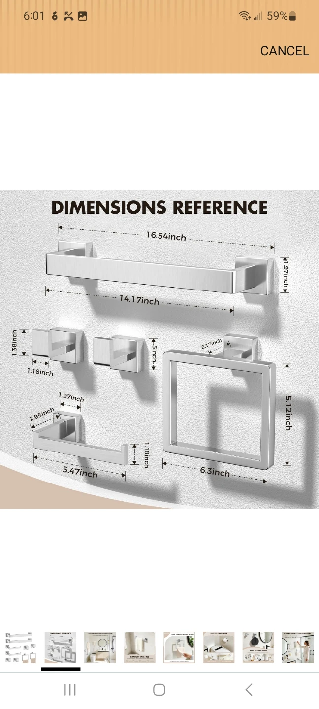 9 Pieces Brushed Nickel Bathroom Hardware Set