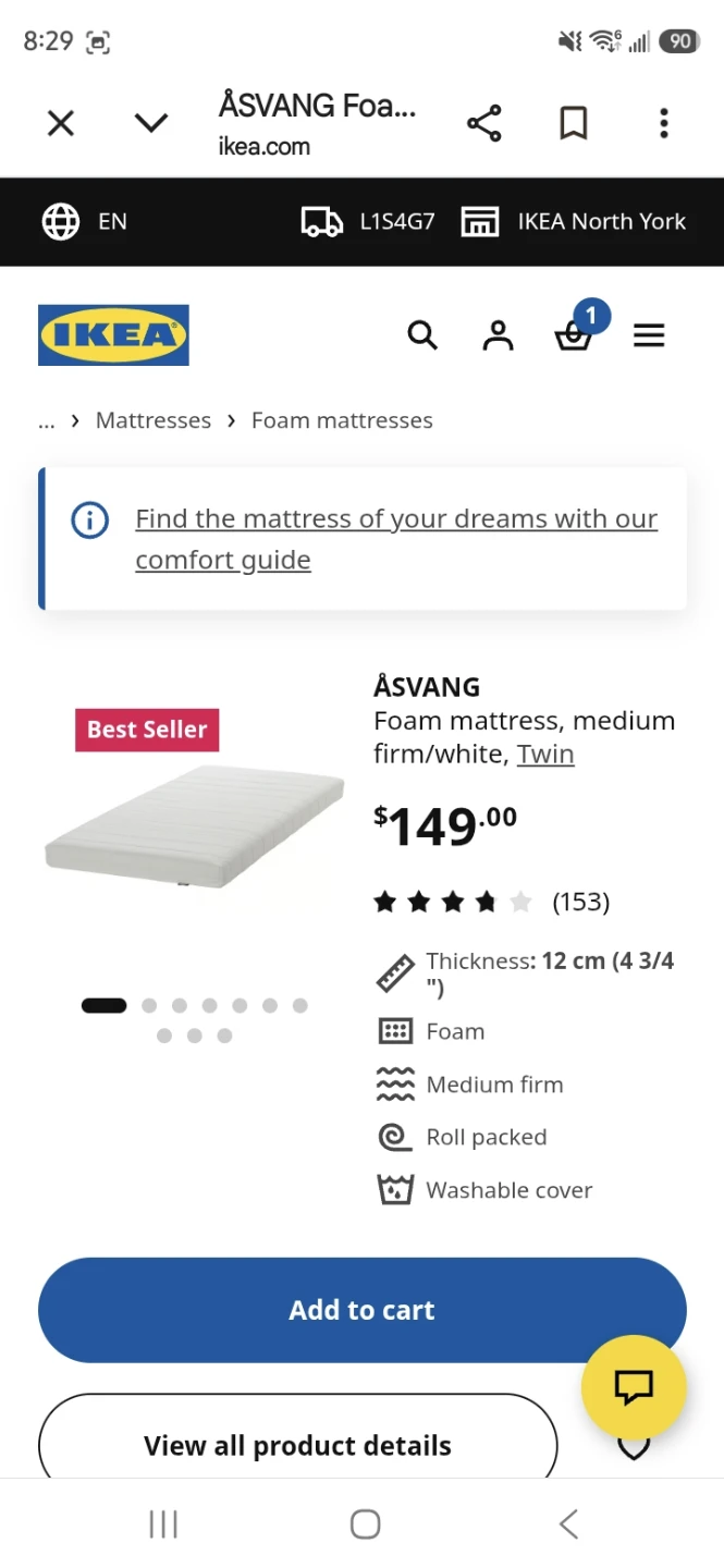 IKEA ÅSVANG Foam Mattress - Twin - photo 2