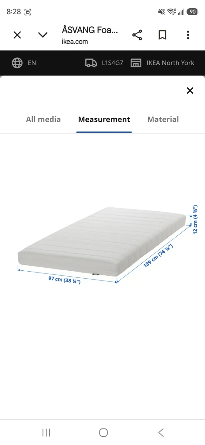 IKEA ÅSVANG Foam Mattress - Twin - photo 3