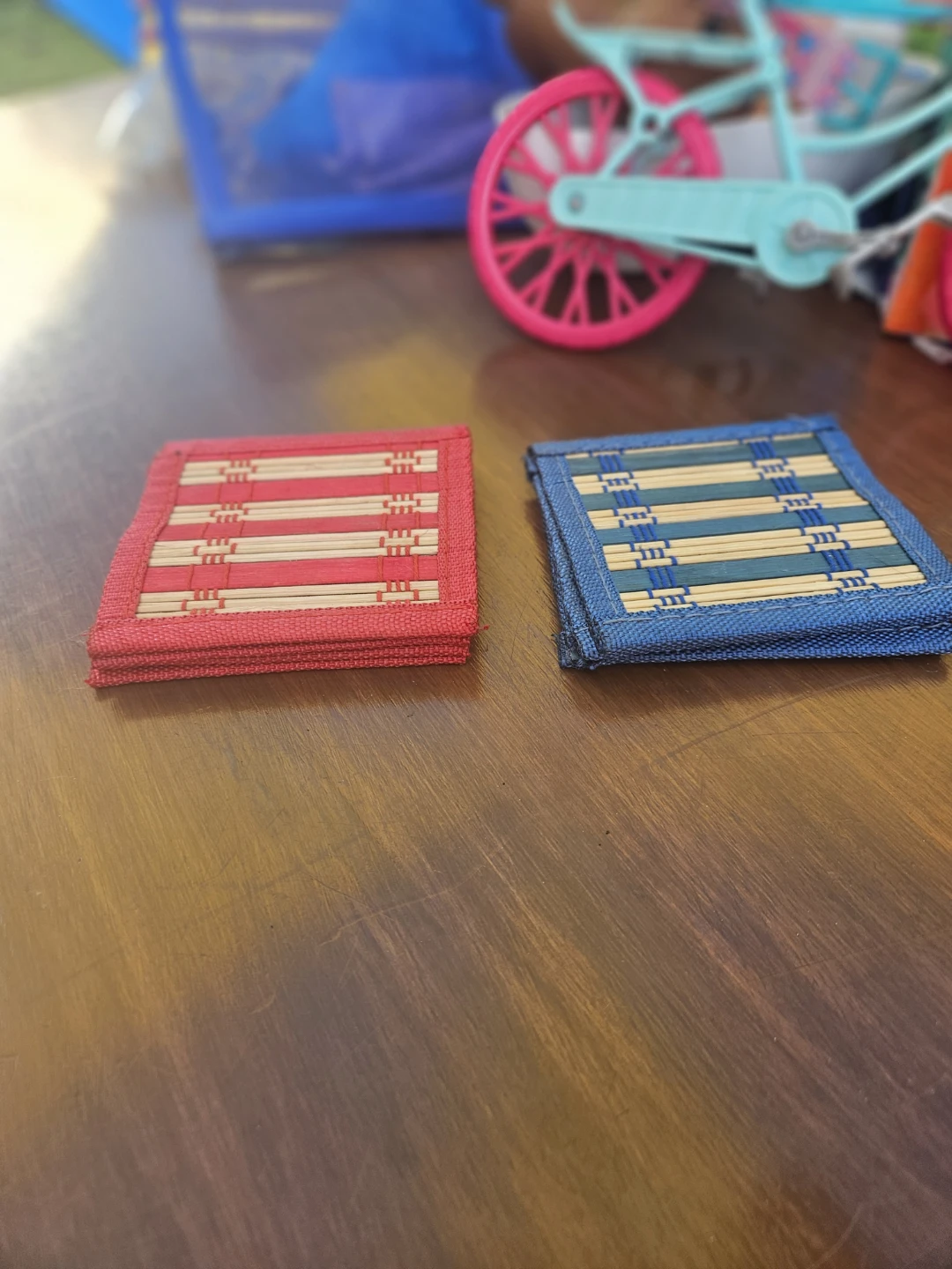 Woven Bamboo Coasters - Set of 4