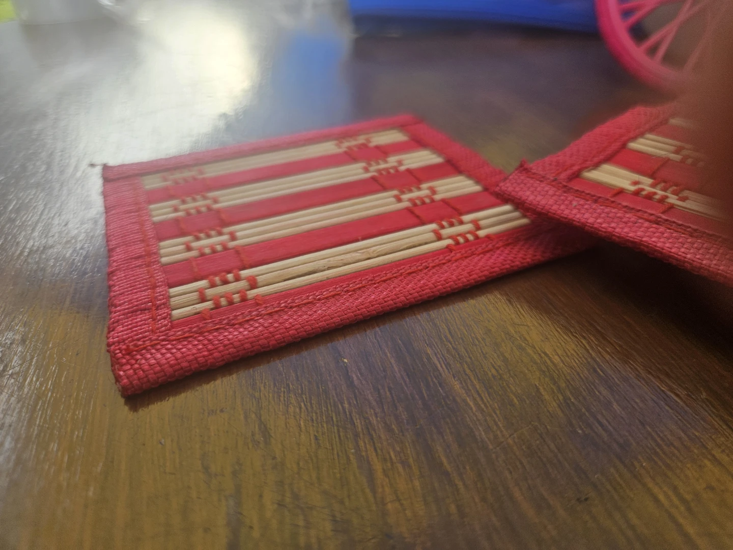 Woven Bamboo Coasters - Set of 4 - photo 2