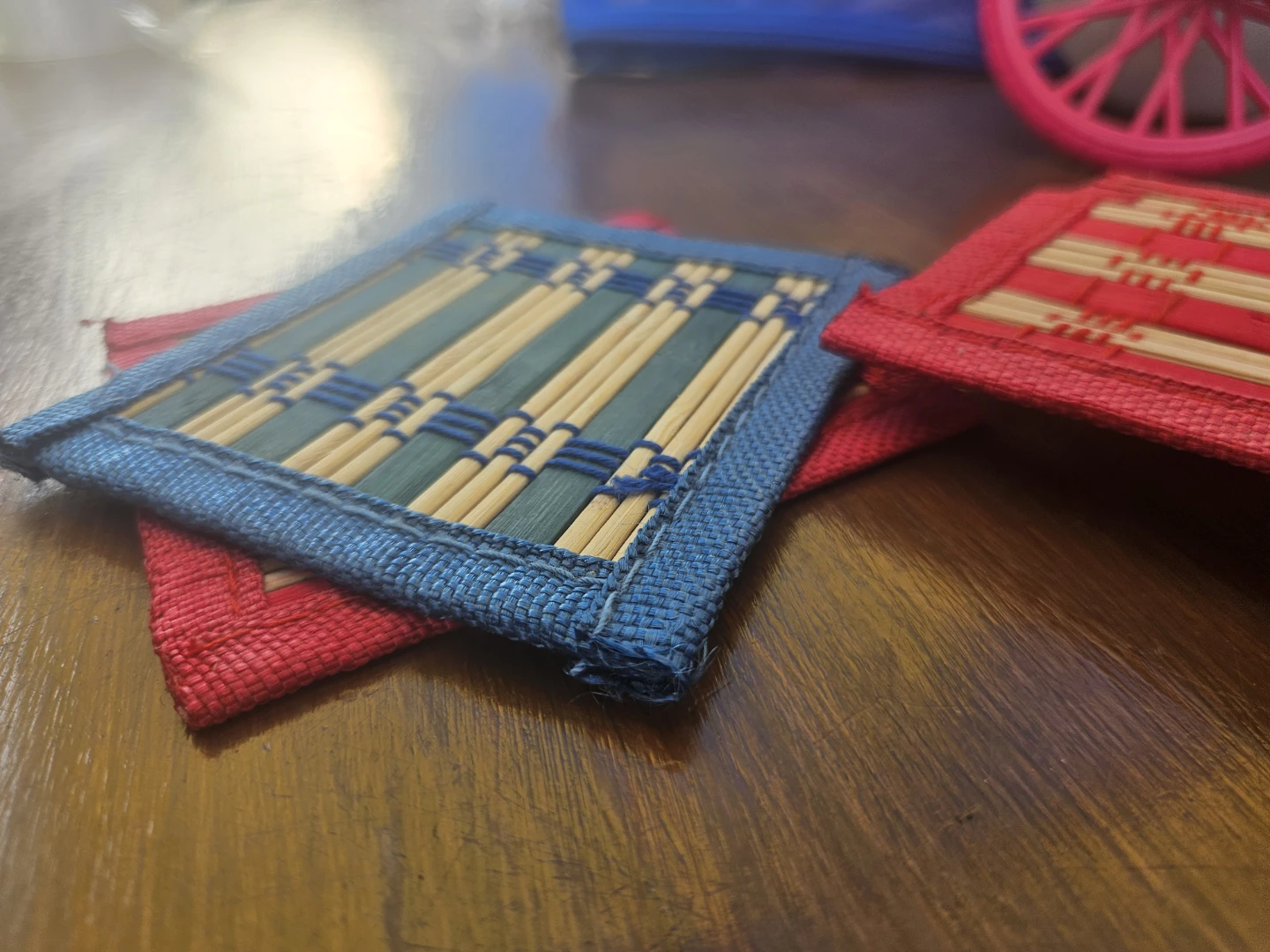 Woven Bamboo Coasters - Set of 4 - photo 3