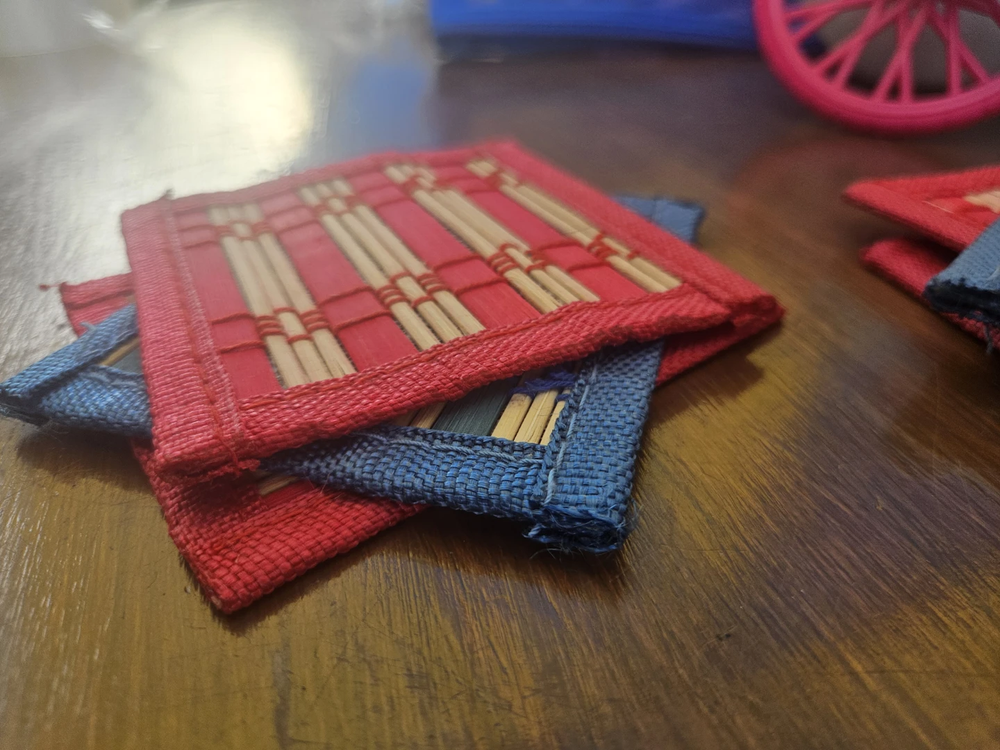 Woven Bamboo Coasters - Set of 4 - photo 4