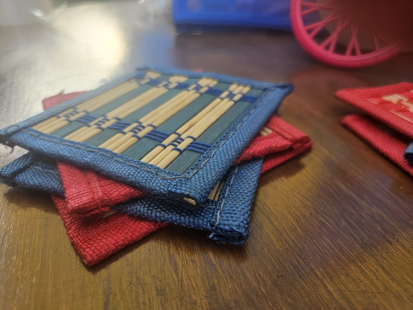 Woven Bamboo Coasters - Set of 4 - photo 5