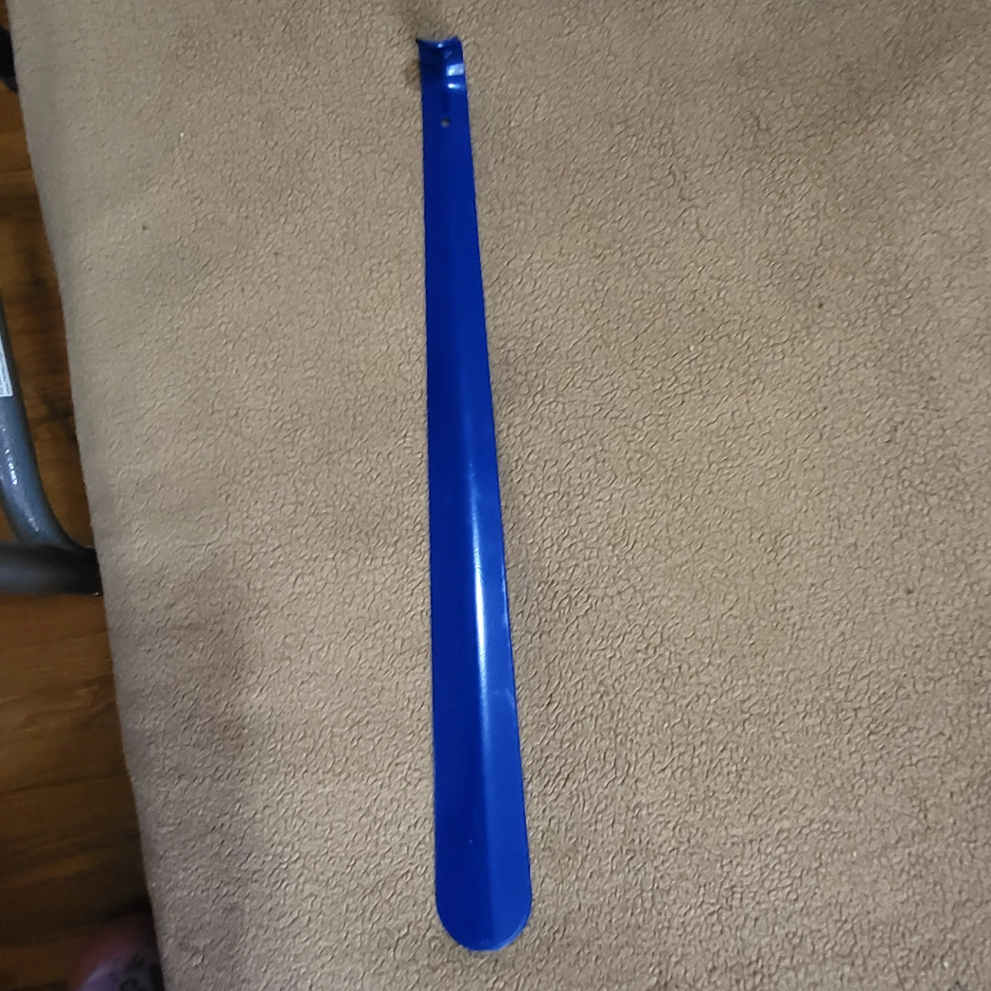 Blue metal long Shoe Horn
