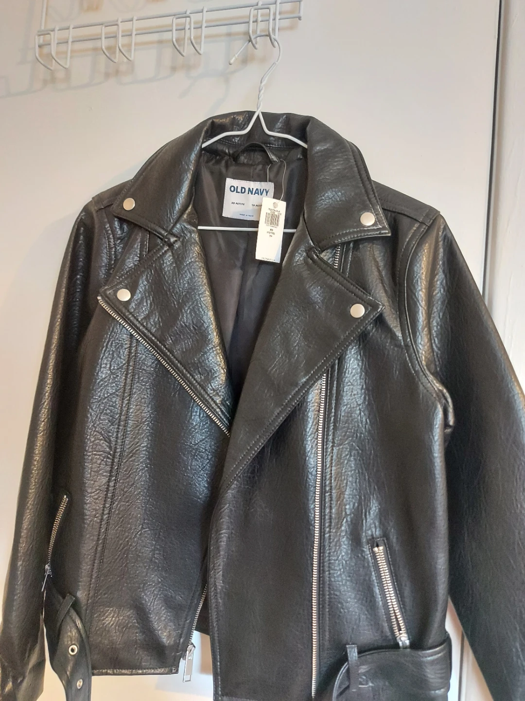 Old Navy Black Faux Leather Moto Jacket - photo 2