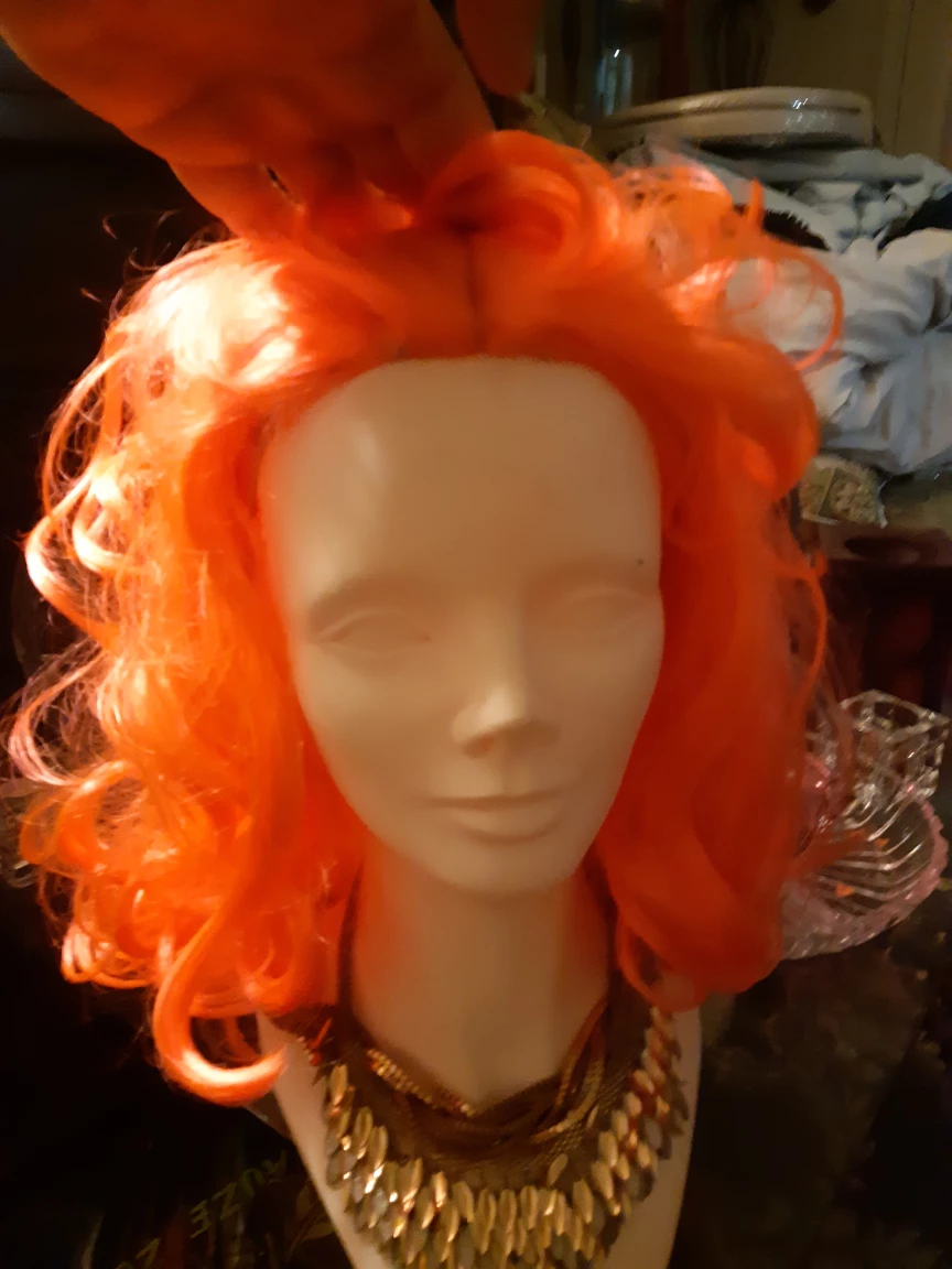 Bright Orange Curly Wig - photo 4