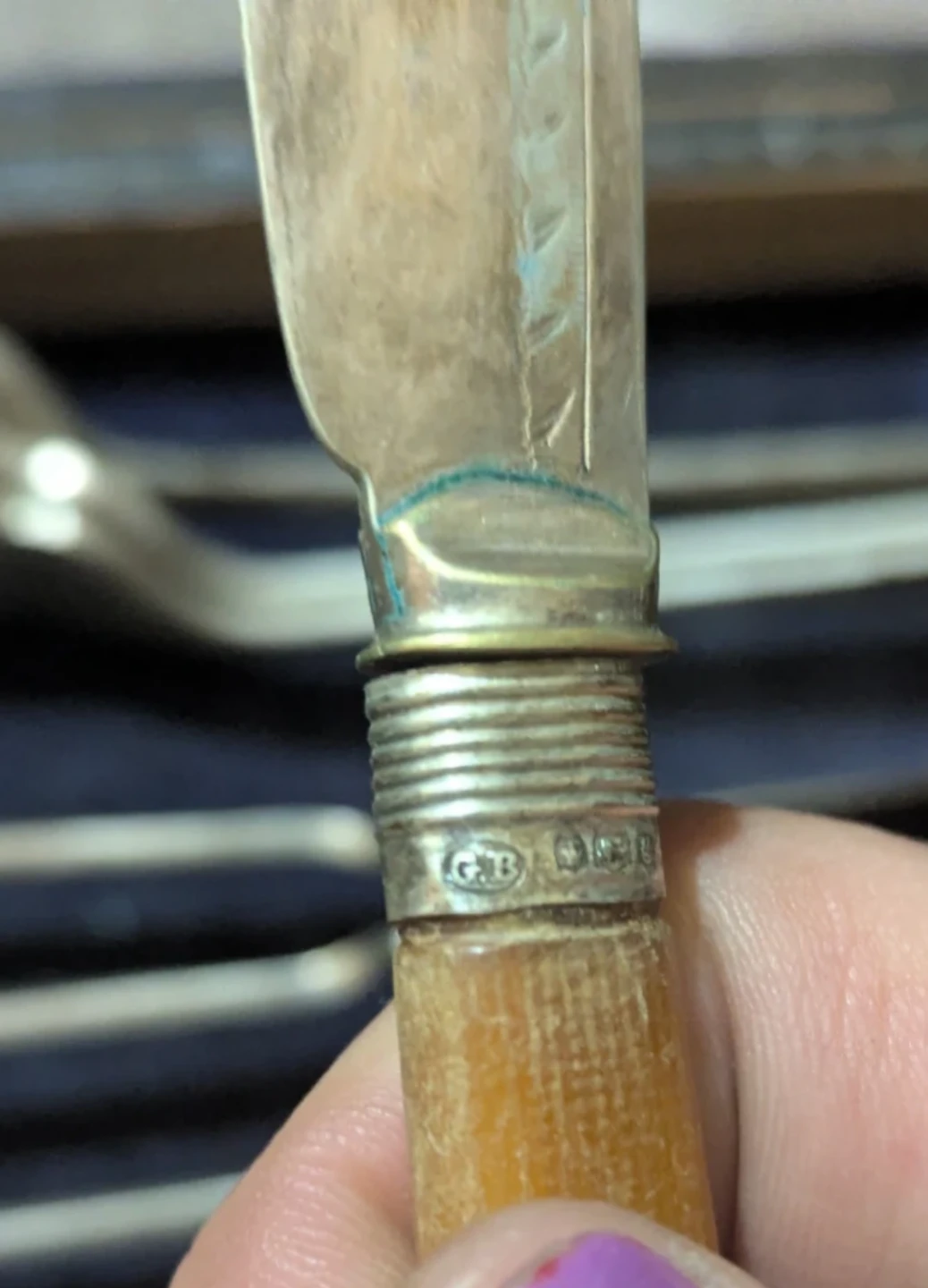 Vintage Silver Plated Butter Knife and Fork Set - photo 2