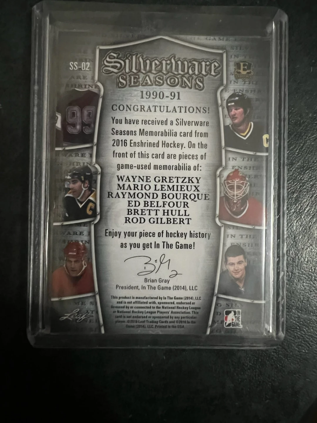 In The Game "Silverware Seasons" Hockey Memorabilia Card - photo 2