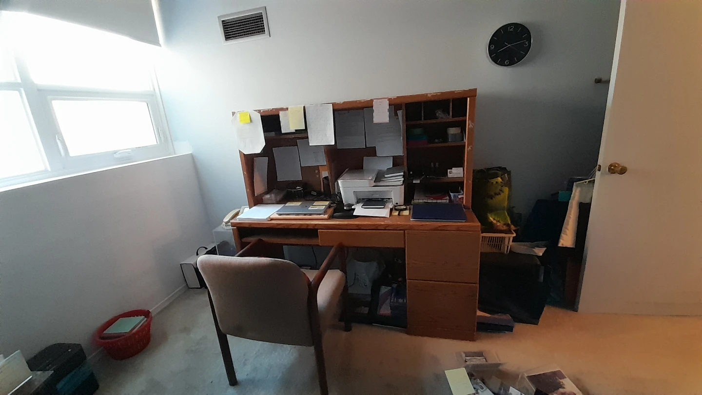 Brown computer desk