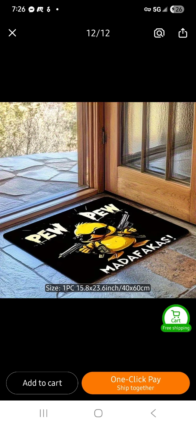 NEW Funny Duck Door Mat