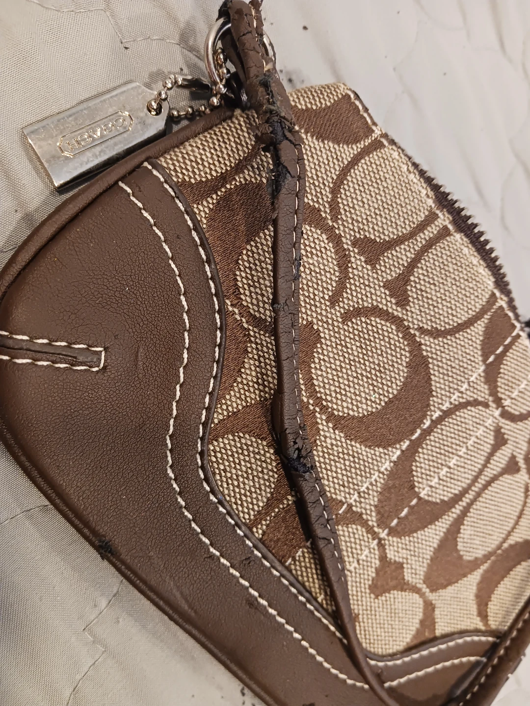 Coach Monogram Wristlet Pouch - photo 3
