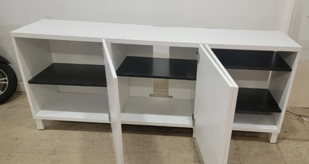 Ikea White 3-Door Storage Cabinet - photo 2