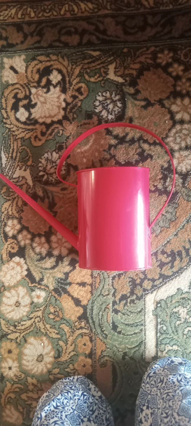 Red  Metal Watering Can