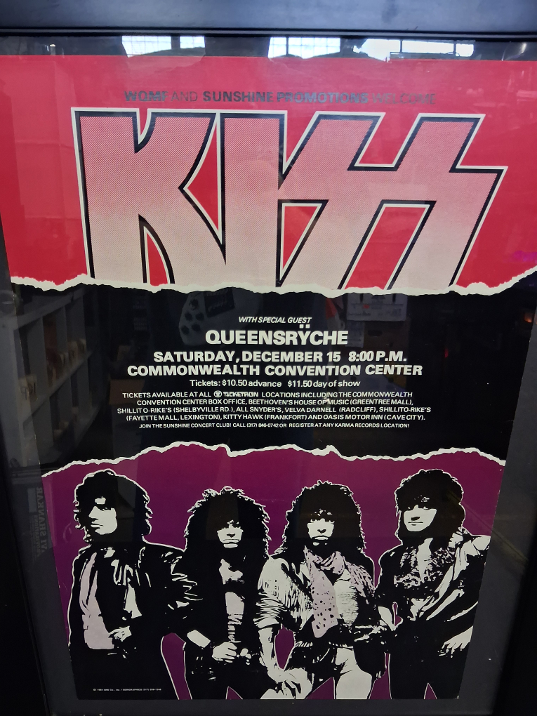 1984 original Kiss & Queensryche Animalize Tour Concert Poster - photo 3