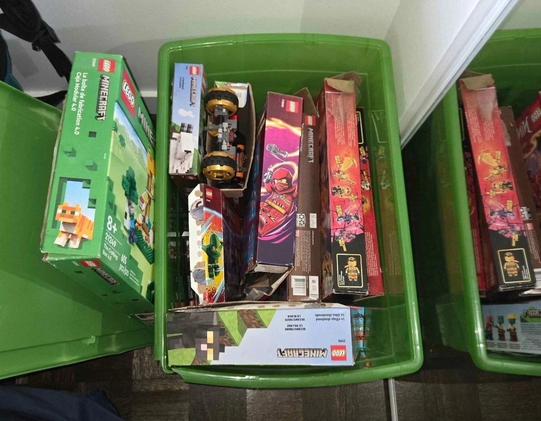 Assorted LEGO bins of Lego