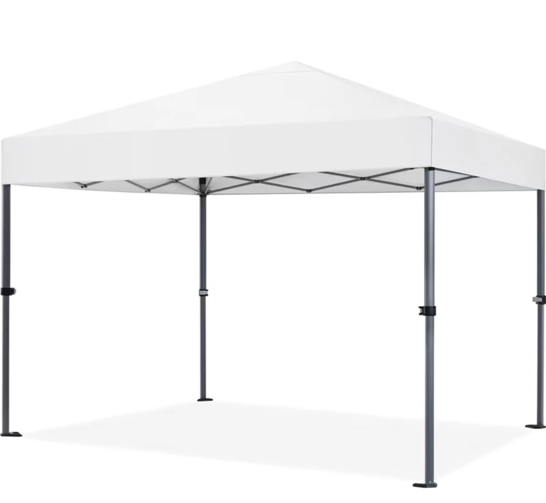 White 10x10ft Pop-Up Canopy Tent - photo 3