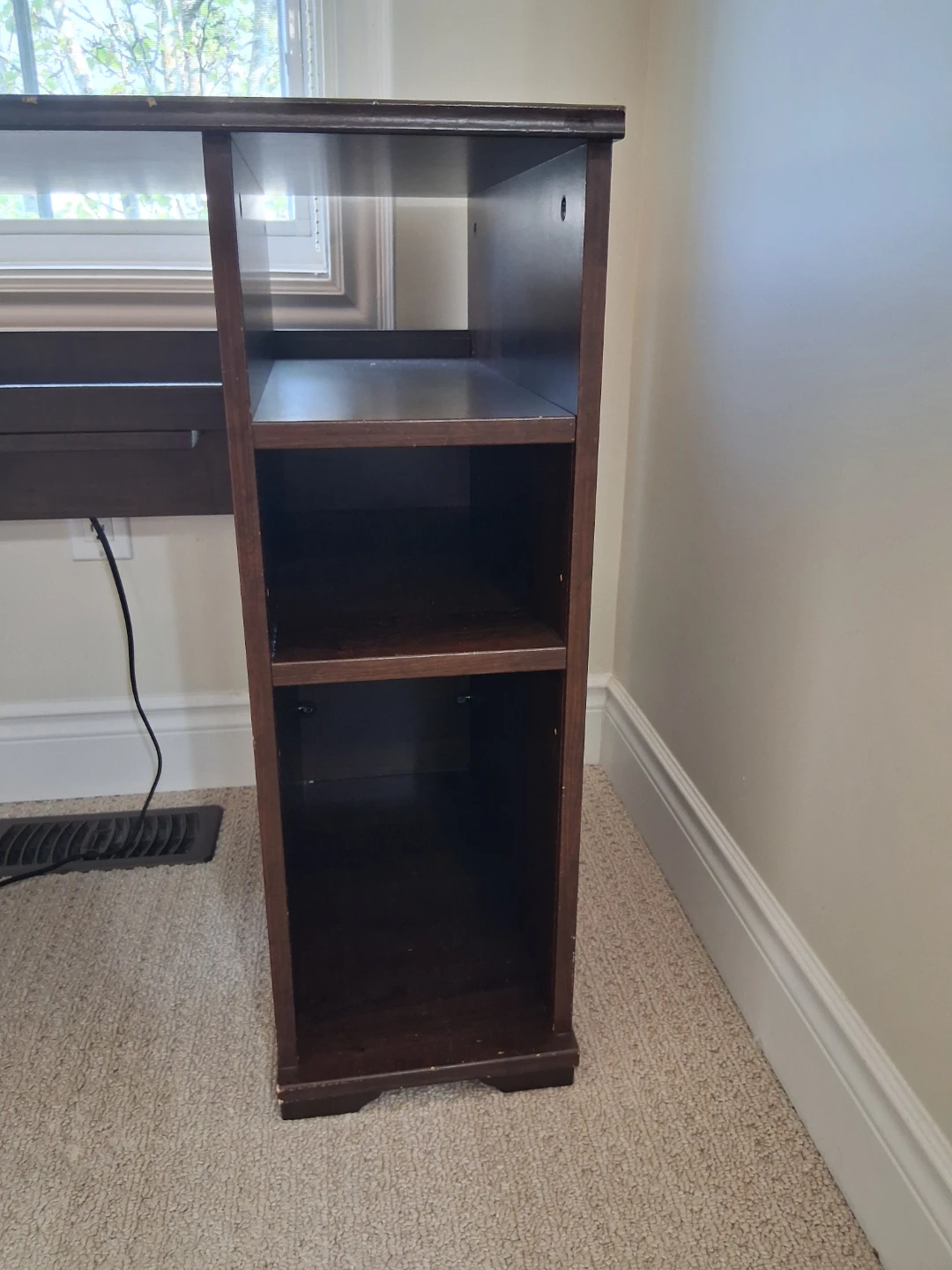 Dark Wood Desk with Shelving - photo 3