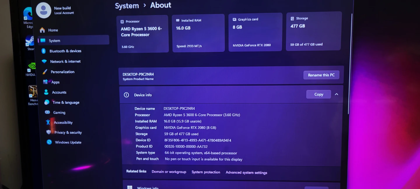 Custom Gaming PC - Ryzen 5 3600, RTX 2080, 16GB RAM - photo 5
