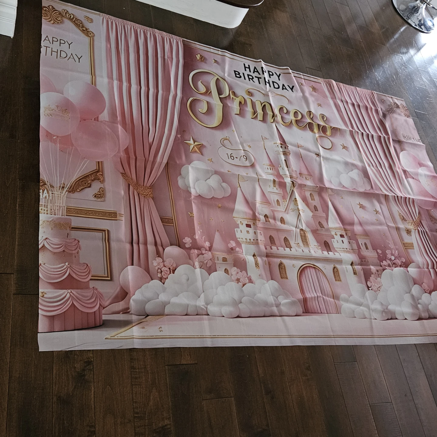Happy Birthday Princess Castle Backdrop