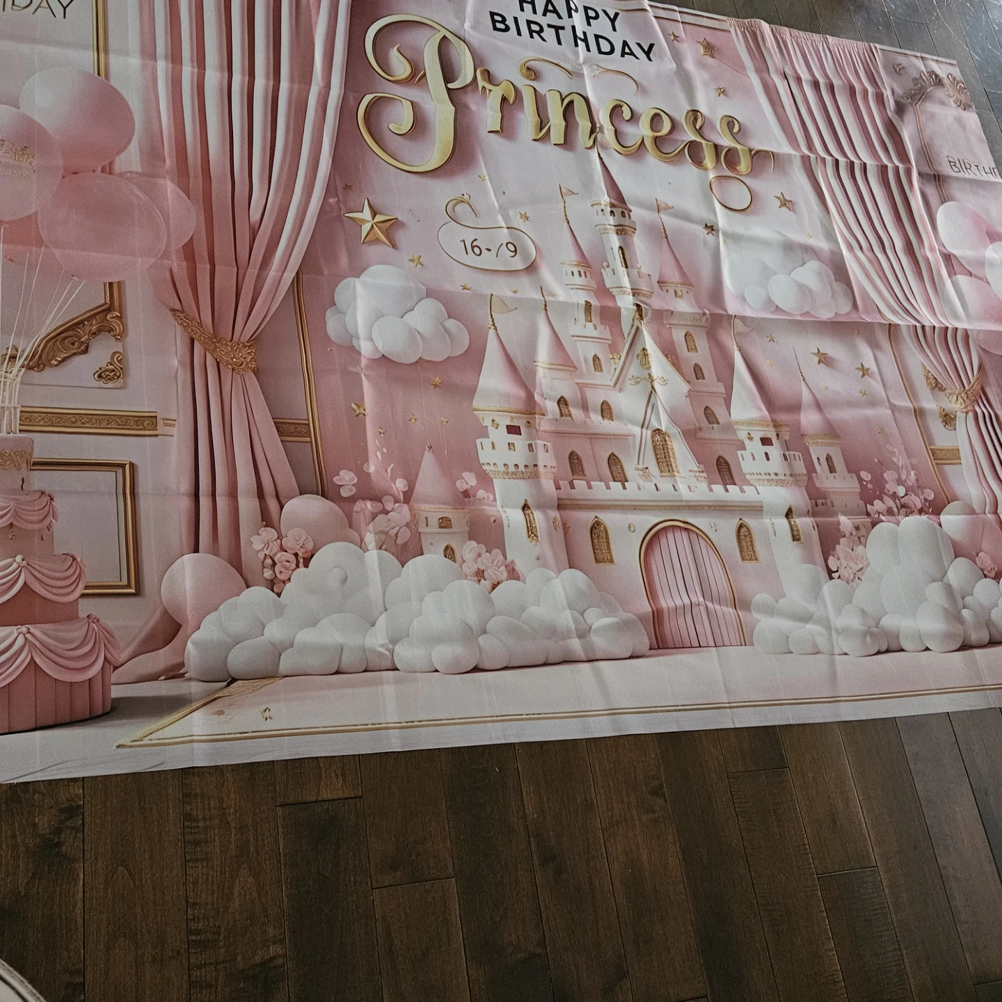 Happy Birthday Princess Castle Backdrop - photo 3