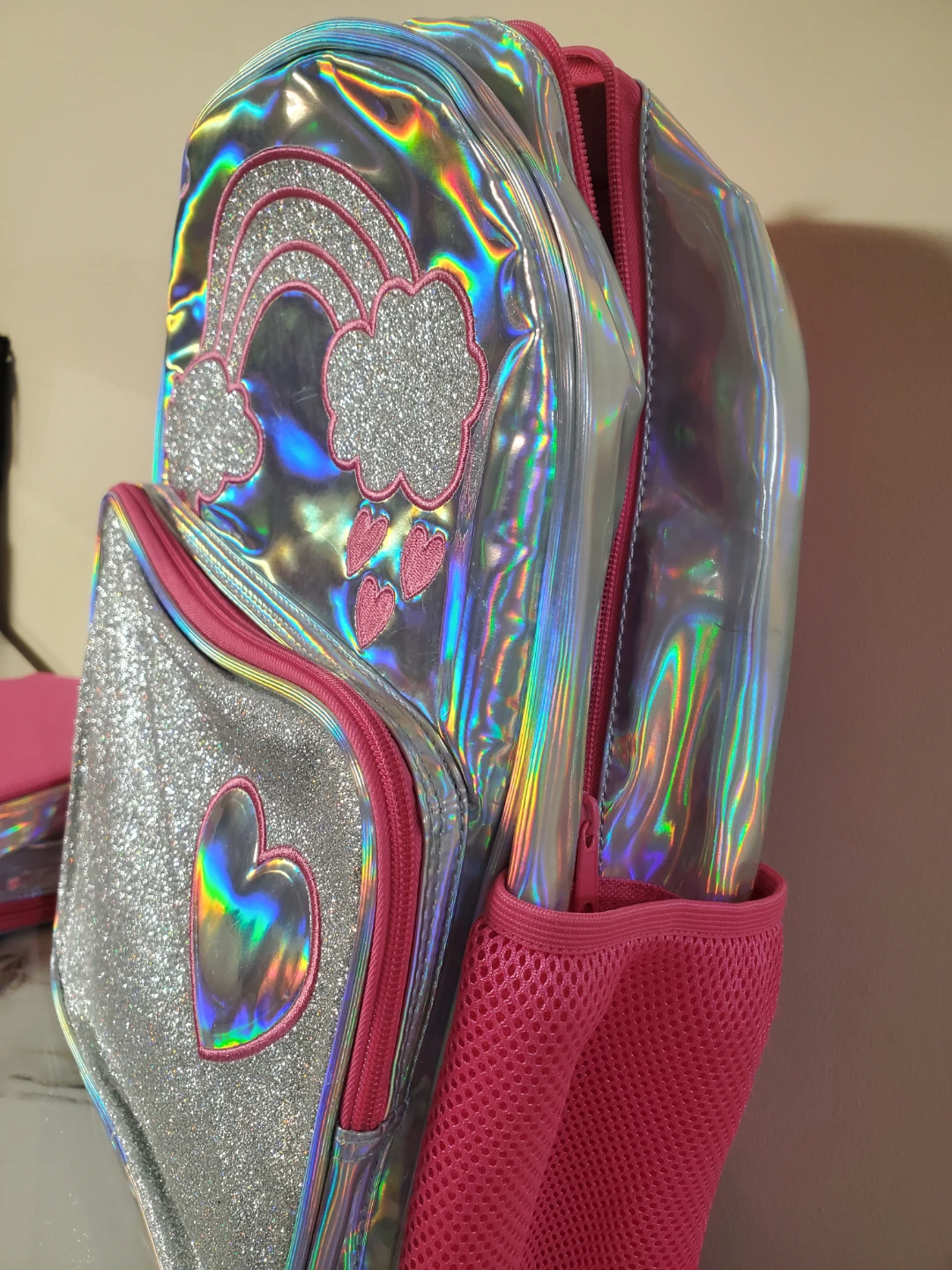 Brand new Holographic Rainbow Heart Backpack and Lunch Bag Set - photo 2
