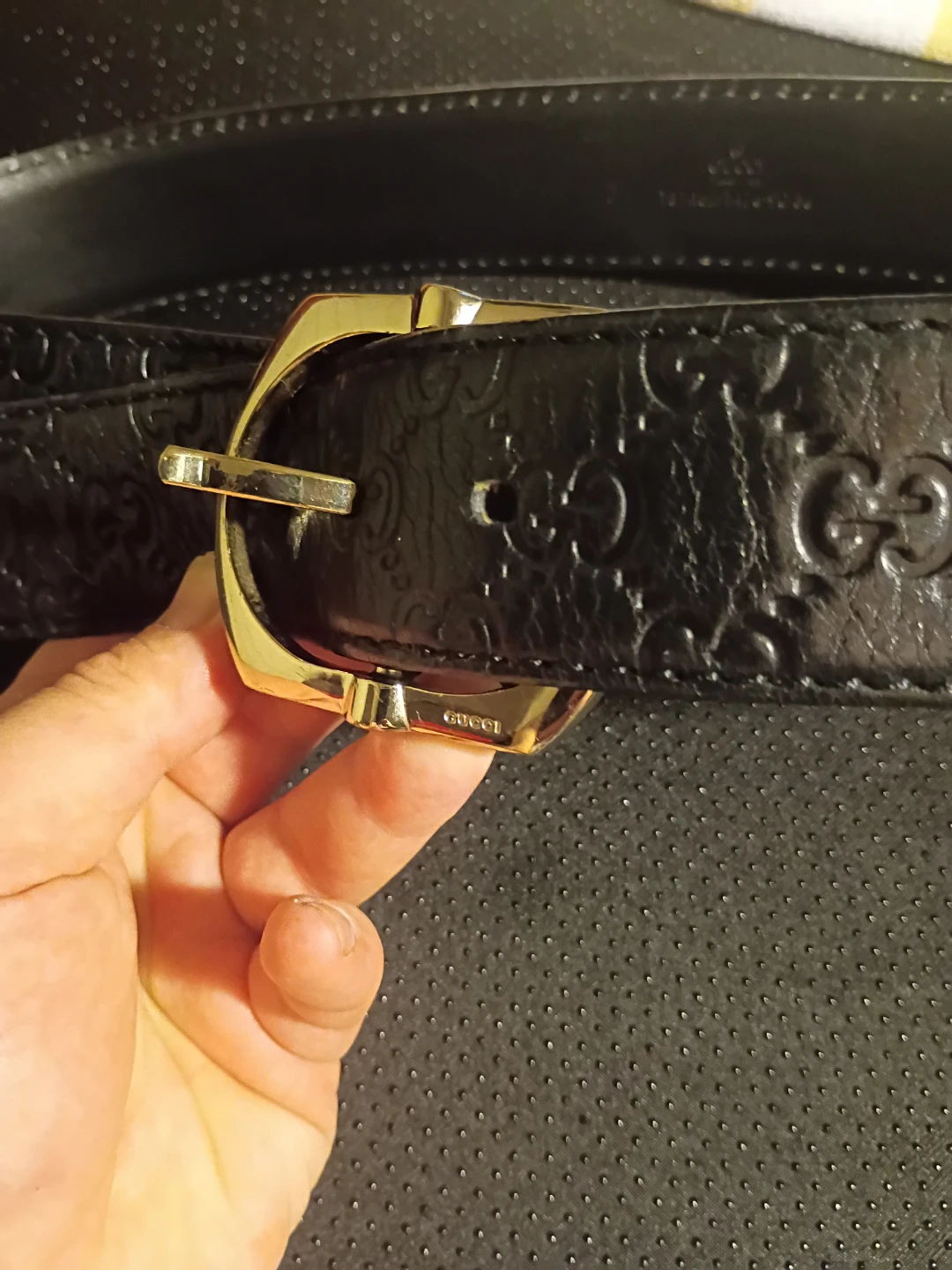 Gucci Black GG Monogram Belt - photo 3