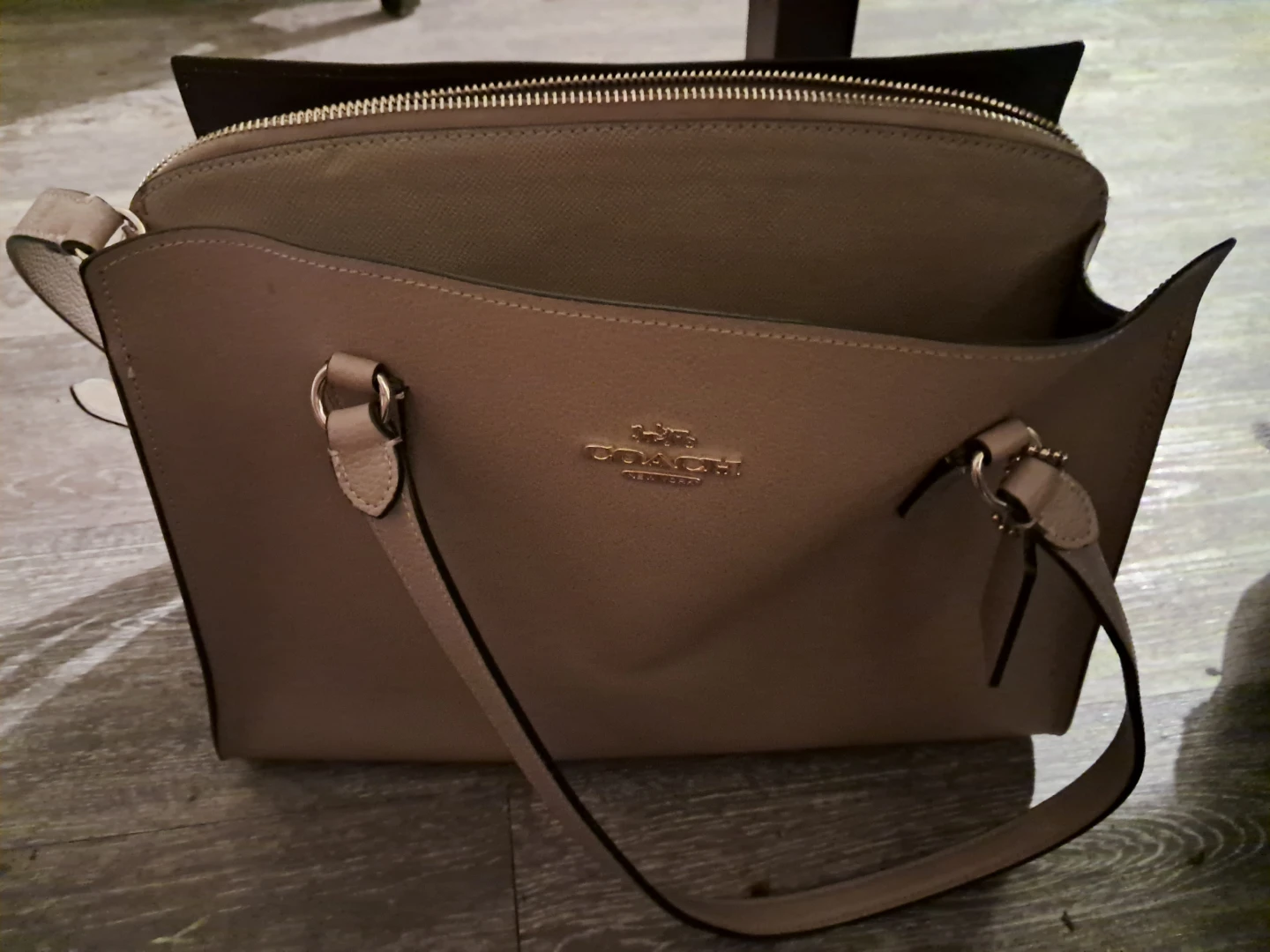 Coach Tan Leather Satchel Handbag
