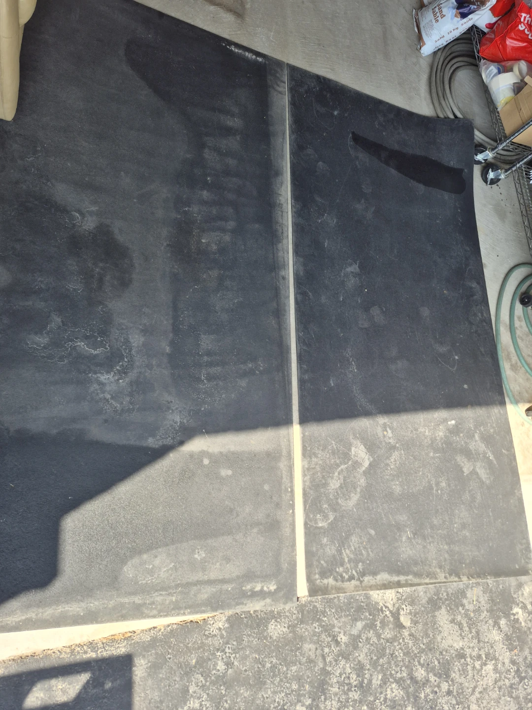 Black Rubber Mat Rolls under treadmill or exercise bike etc