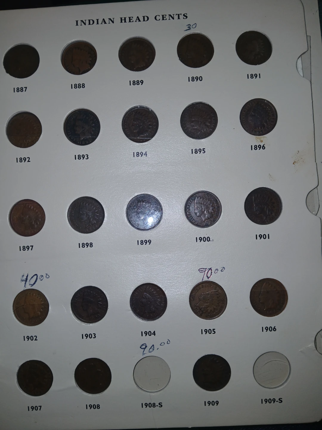 Indian had penny album not compleate - photo 5