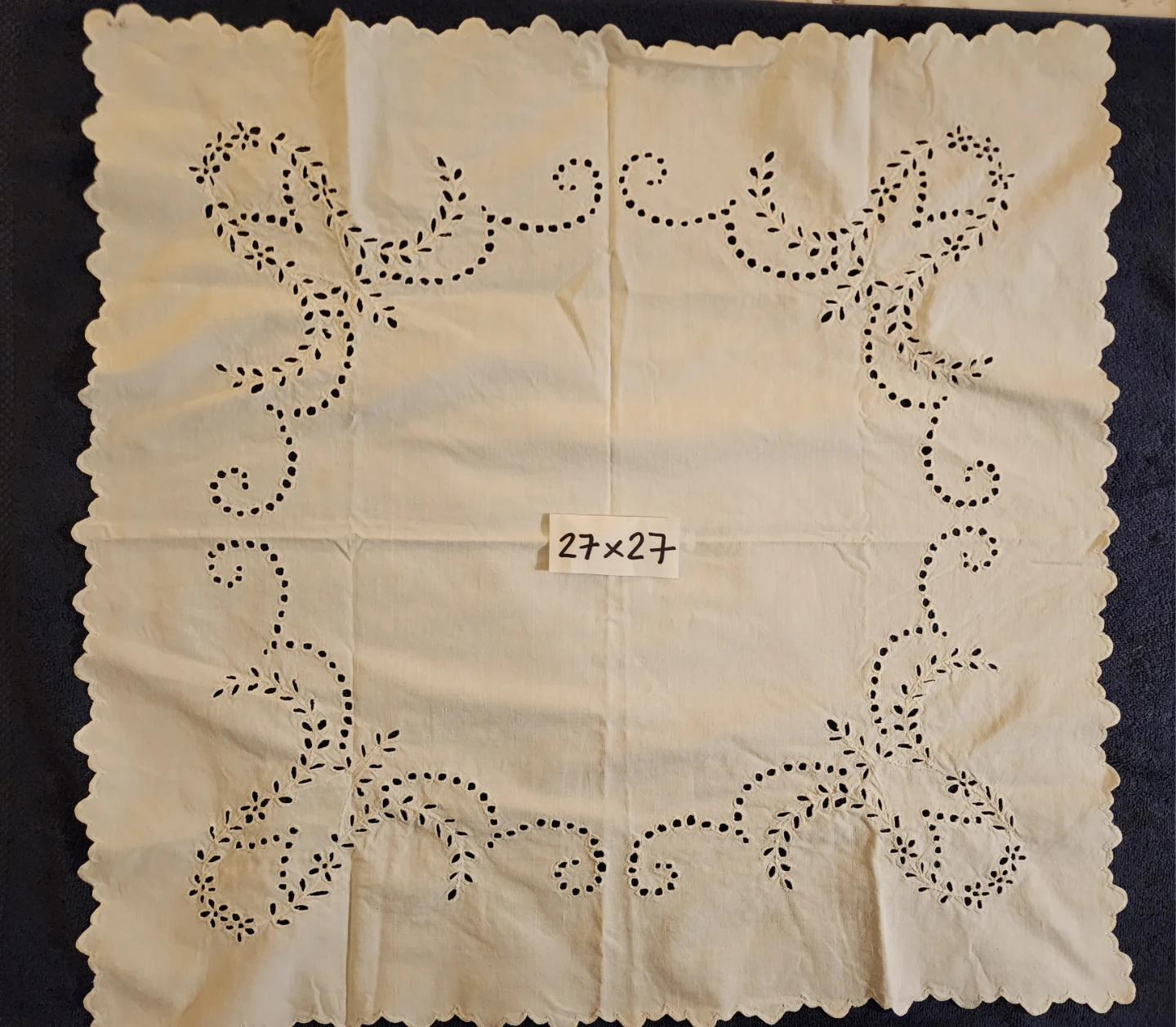 White Embroidered tablecloth