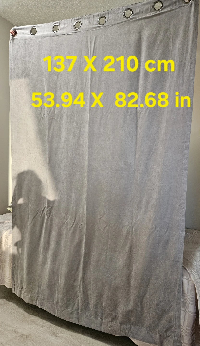 Gray Blackout Gourmet Curtains like NEW 2 Pieces