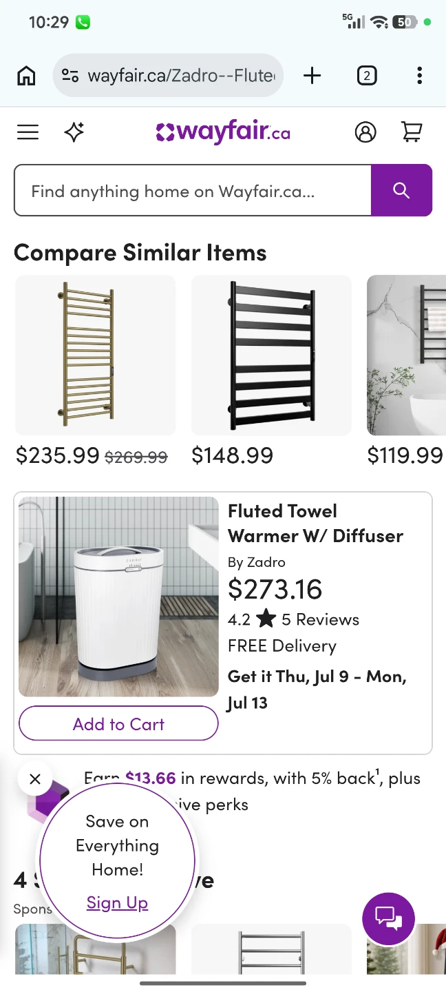 Zadro Luxury Towel Warmer selling drop off 50% - photo 3