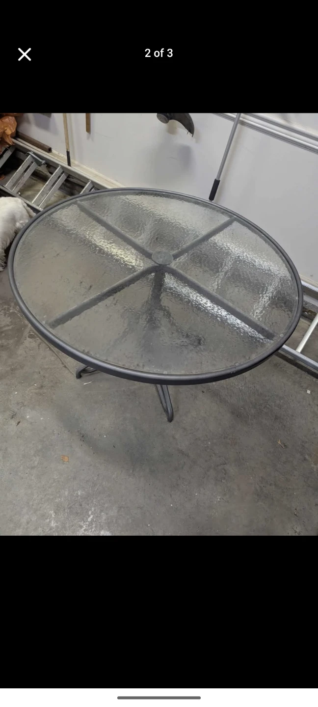 Glass Top Patio Dining Set with Chairs - photo 2