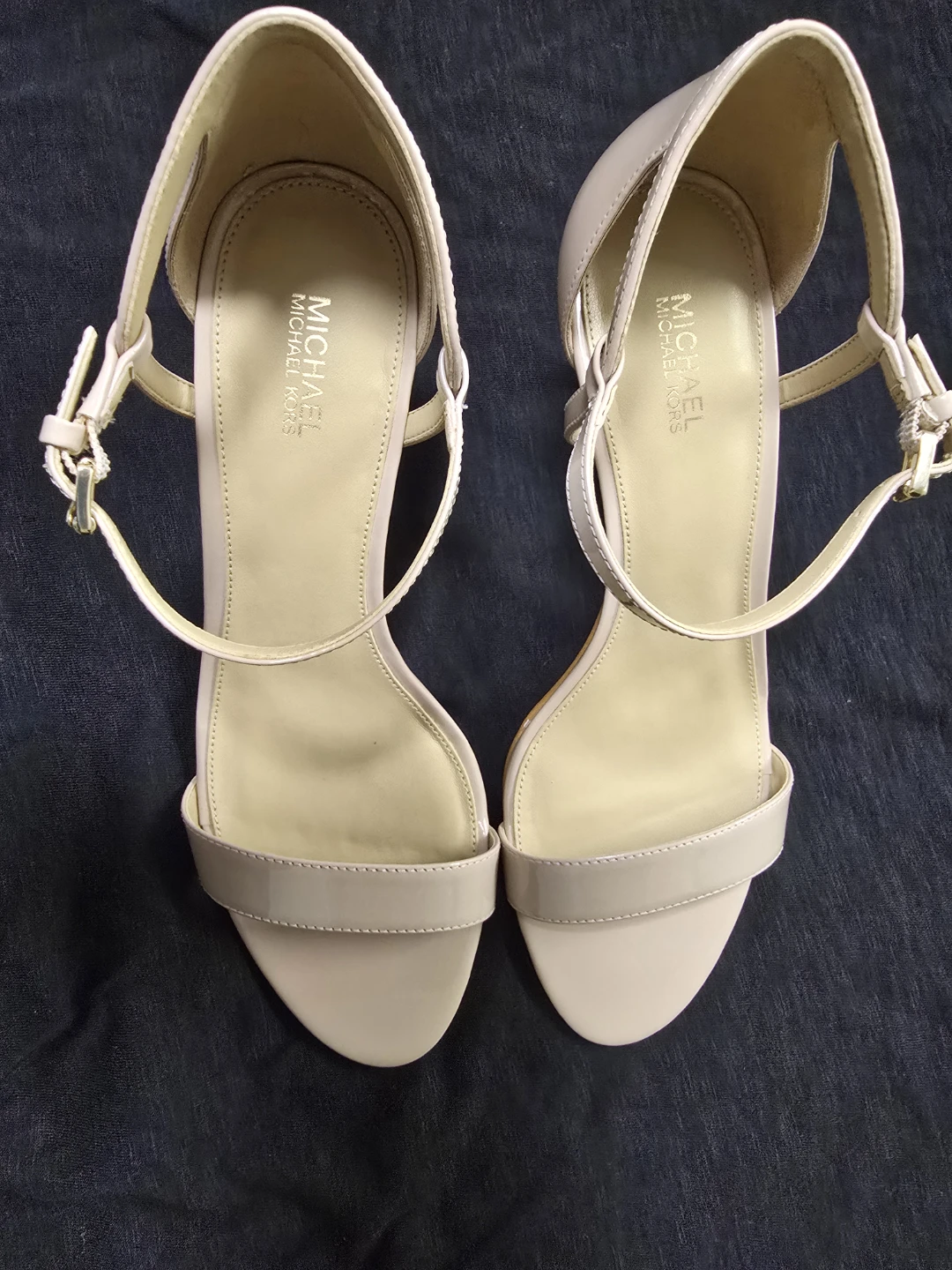 Michael Kors Nude Patent Leather Heeled Sandals - photo 3