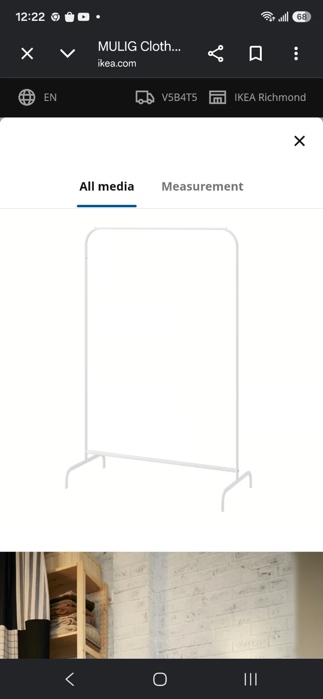 IKEA Mulig White Garment Rack - photo 3