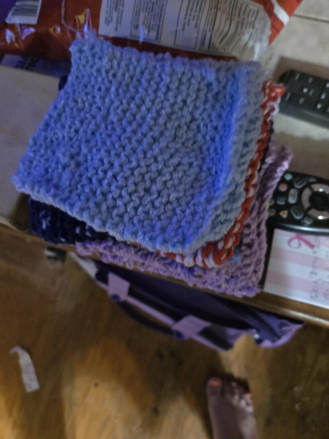 Set of Handmade Knit Dishcloths/Washcloths - photo 2