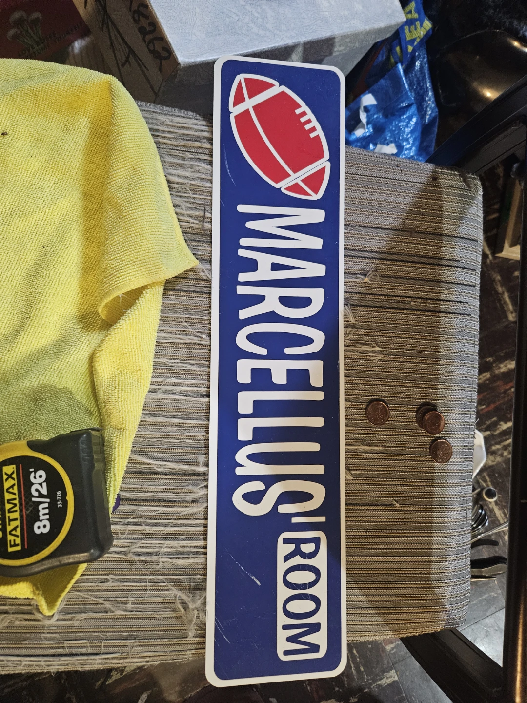 Marcellus Room Football Sign - photo 2