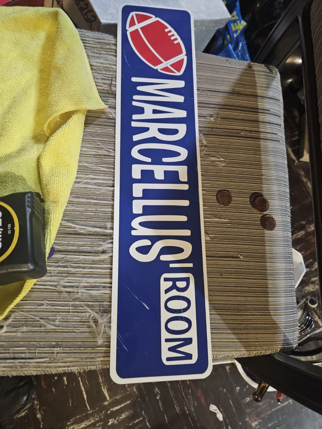 Marcellus Room Football Sign - photo 3