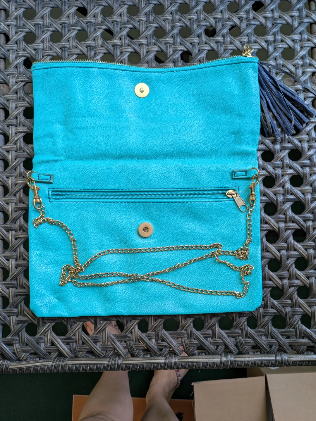 Turquoise Clutch Purse with Tassel PLUS freebie - photo 2