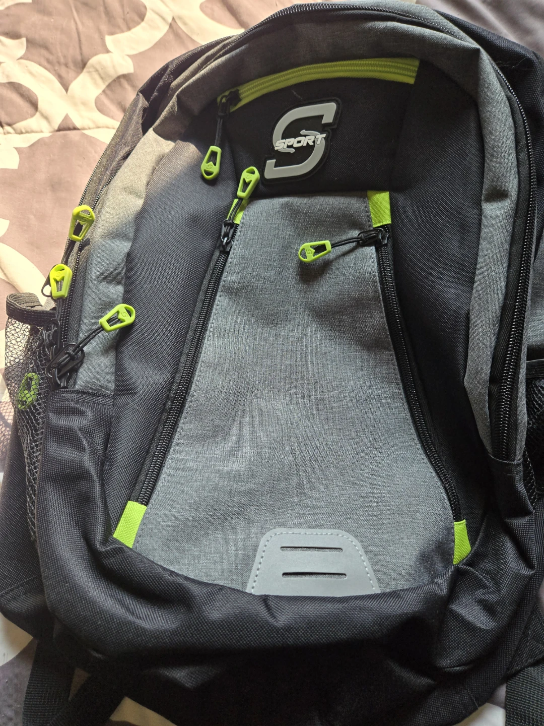 Sport Backpack Grey and Black